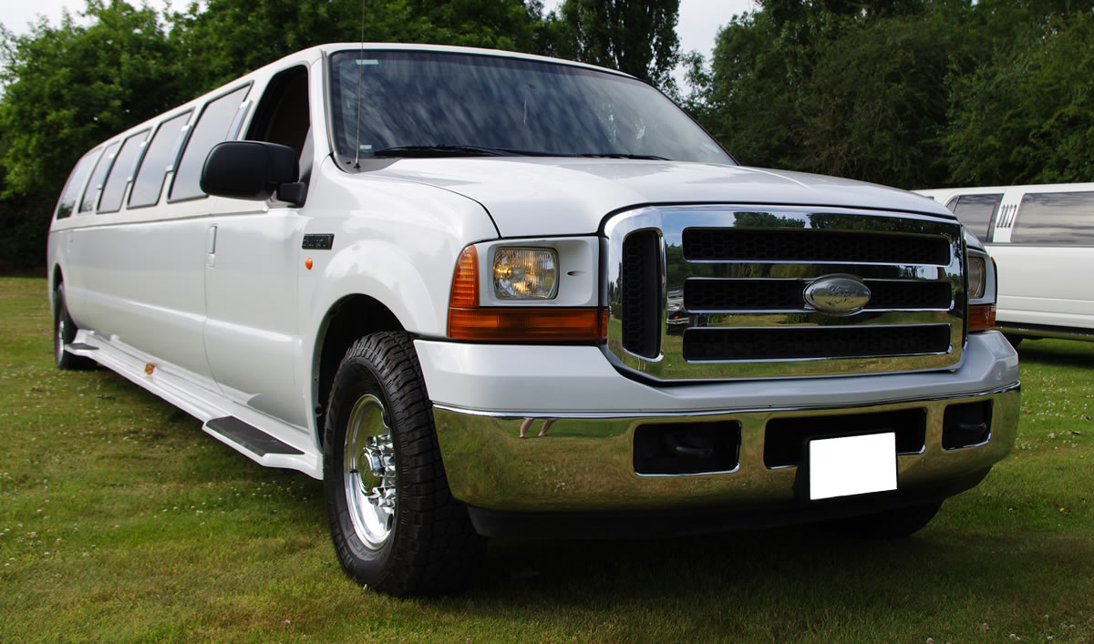 13-seater Excursion limo on display in Warwickshire