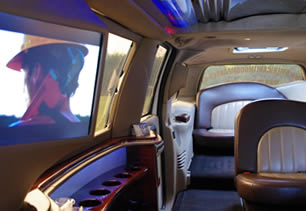 Inside limo