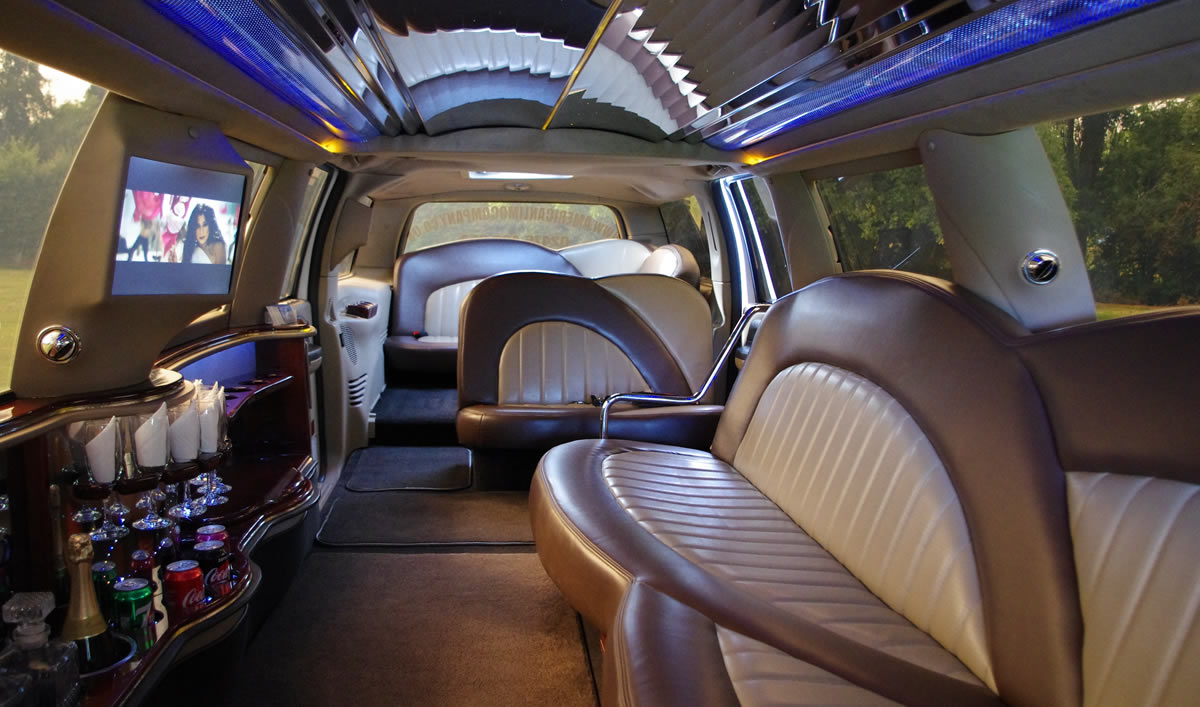 Interior of large American SUV