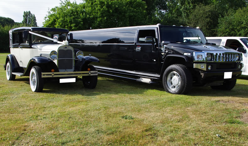 1930s-style tourer and Hummer