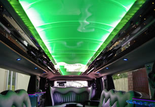 Disco lighting inside vehicle