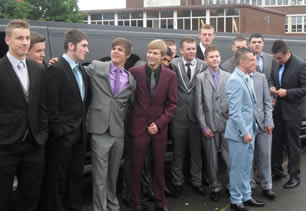 School prom attendees with Hummer