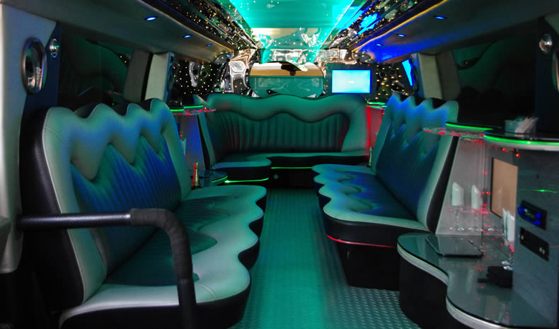 Luxury limousine interior